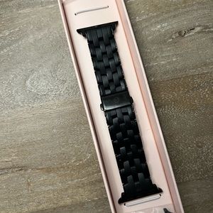 Michele black Silicone-Wrapped Bracelet Band for Apple Watch